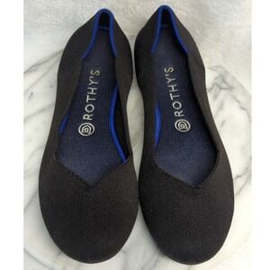 Rothy's The Flat‎ Black Knit Ballet Flats Women's Shoes Size 10 Minimal Comfort